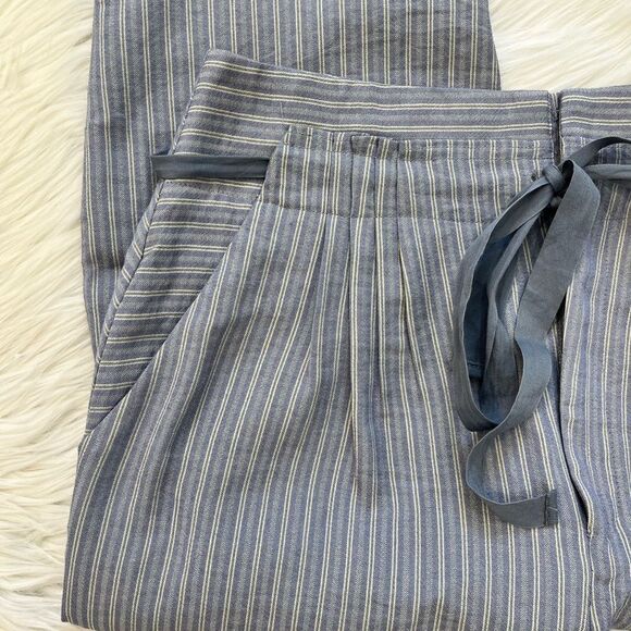 Stevie Hender Blue Striped Linen Pants - Picture 4 of 13